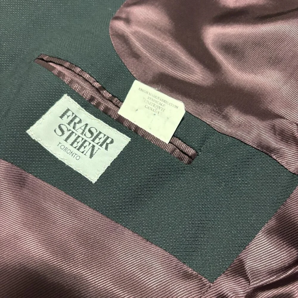 Bespoke Fraser Steen Toronto Savile Row Wool Sport Coat Blazer Angelico‎ 46R